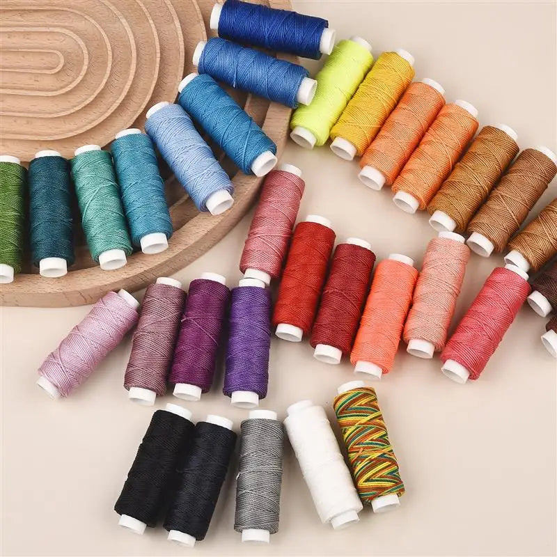0.65mm Leather Waxed Thread Cord Polyester Coated Sewing Thread DIY Handmade Leather Stitching Rope Bracelets Jewelry 25M