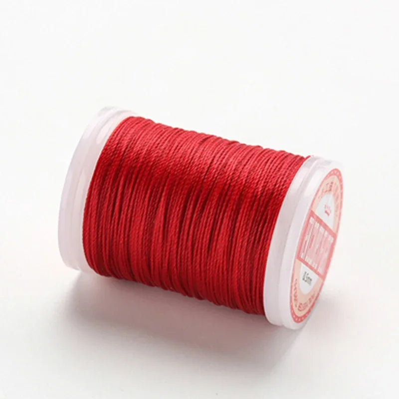 Waxed Thread For Leather DIY Accessories Leather Craft Sewing Thread Round Waxed Thread Polyester Cord Wax Coated Strings