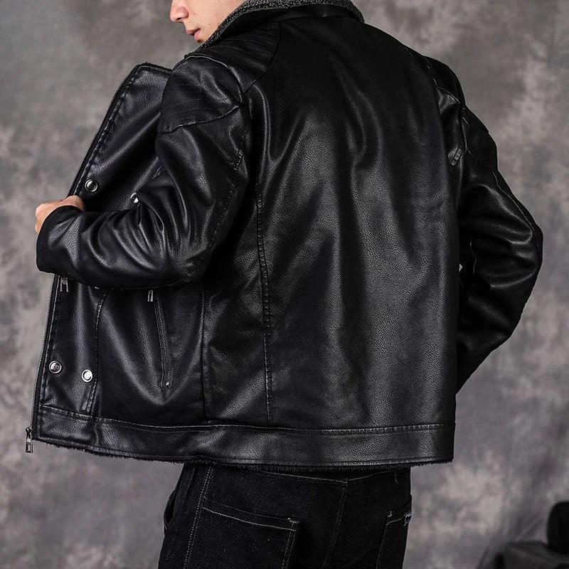Leather Jacket for Men Slim Fit Thin New In Man Suits and Blazers Trendy 2025 Elegant High Quality Coats Fashionable Menswear