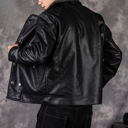 Leather Jacket for Men Slim Fit Thin New In Man Suits and Blazers Trendy 2025 Elegant High Quality Coats Fashionable Menswear