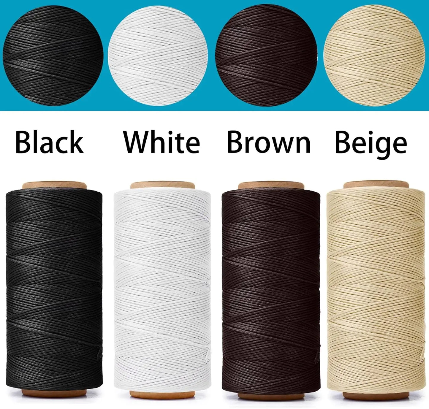 150D Leather Waxed Thread Cord 220 Meters 1mm High Quality Durable for DIY Handicraft Tool Hand Stitching Thread