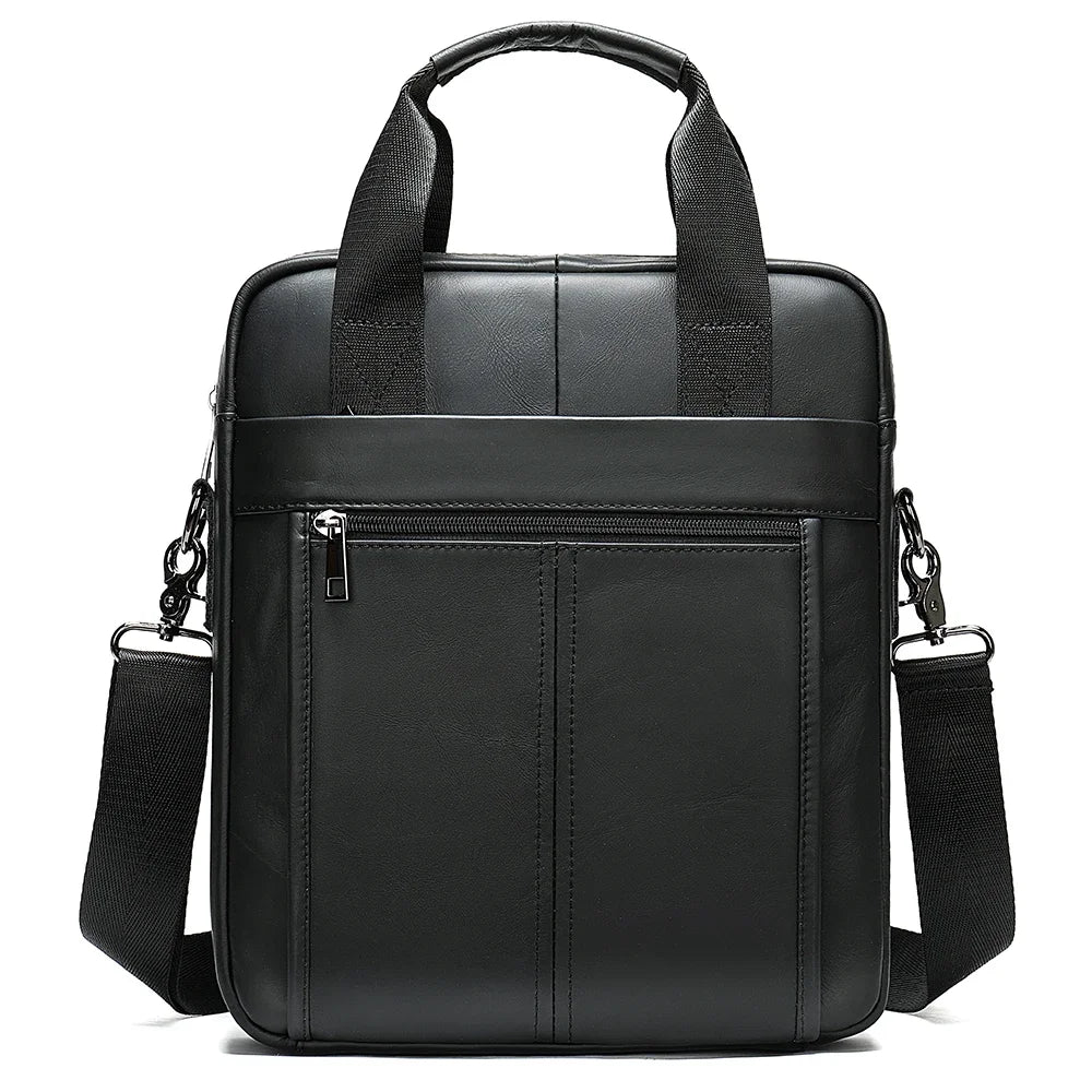 Men's Shoulder Bags Genuine Leather Crossbody Messenger Bag for 13.3 Inch Laptop Briefcase Leather Man Handbags 8577