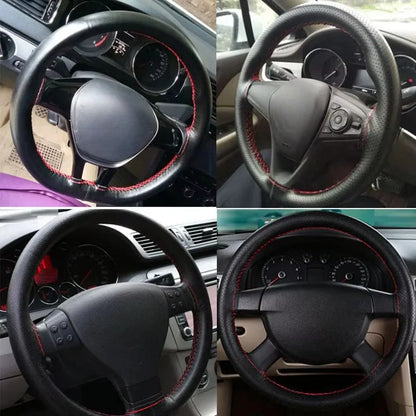 Car Steering Wheel Braid Cover Needles And Thread Artificial Leather A variety of Styles DIY Texture Soft Auto Accessories