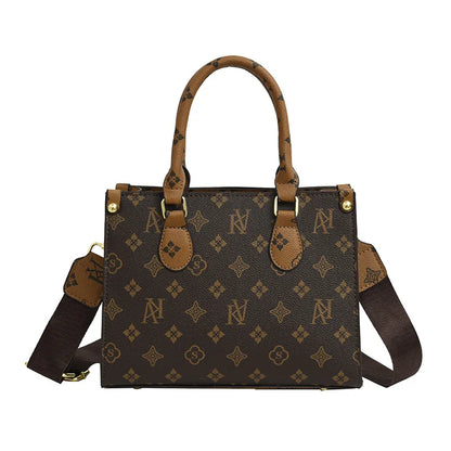 Elegant Ladies Handbag Retro Printed Crossbody Bag for Women Luxury Designer Leather Material Messenger Handbag for Travel