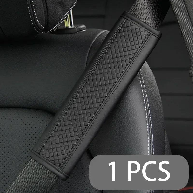 Car Accessories Seat Belt PU Leather Safety Belt Shoulder Cover Breathable Protection Seat Belt Padding Pad Auto Interior Access