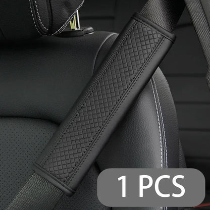 Car Accessories Seat Belt PU Leather Safety Belt Shoulder Cover Breathable Protection Seat Belt Padding Pad Auto Interior Access