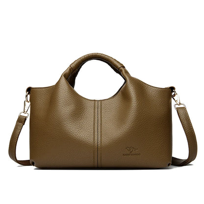Authentic Leather Tote Bag Luxury Large Capacity Women's Single Shoulder Diagonal Crossbody Bags Fashion Simple Female Handbag