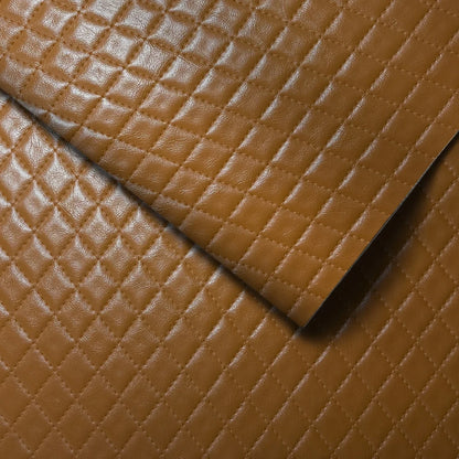 Diamond Checkered Stitching Embossed Leather High Quality Synthetic Leather Making Handicrafts for DIY Bags Watch Strap 30x68cm