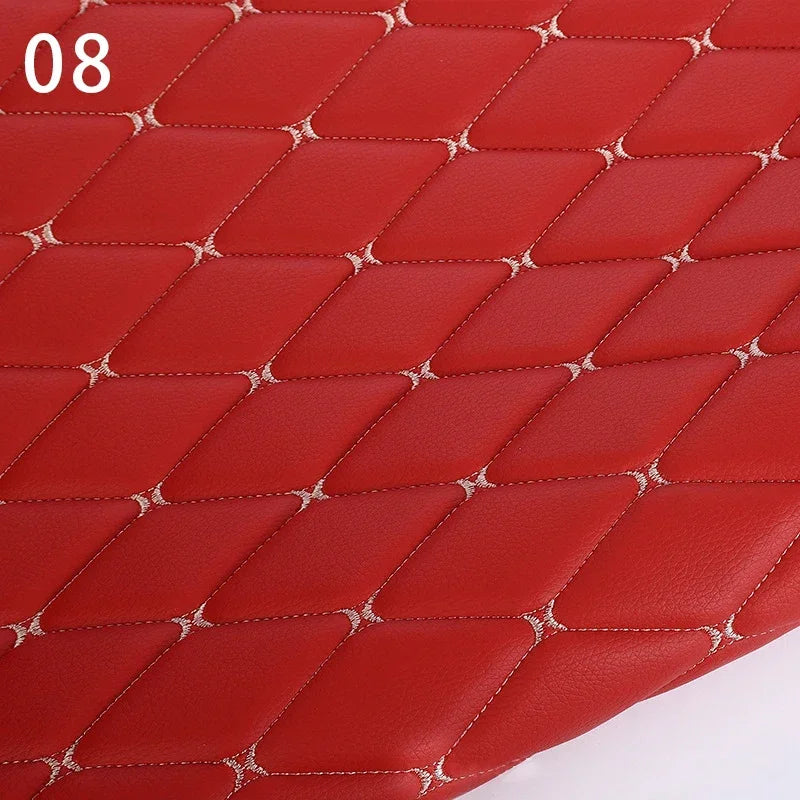 100x158cm Faux Leather Fabric Foam Quilted Padded for Car Interior Seat Cover Sofa Cushion Wear Resistant DIY