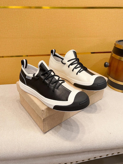 European Men's fashion Genuine leather Sports Lace-up classic Casual shoes sneakers Running shoes