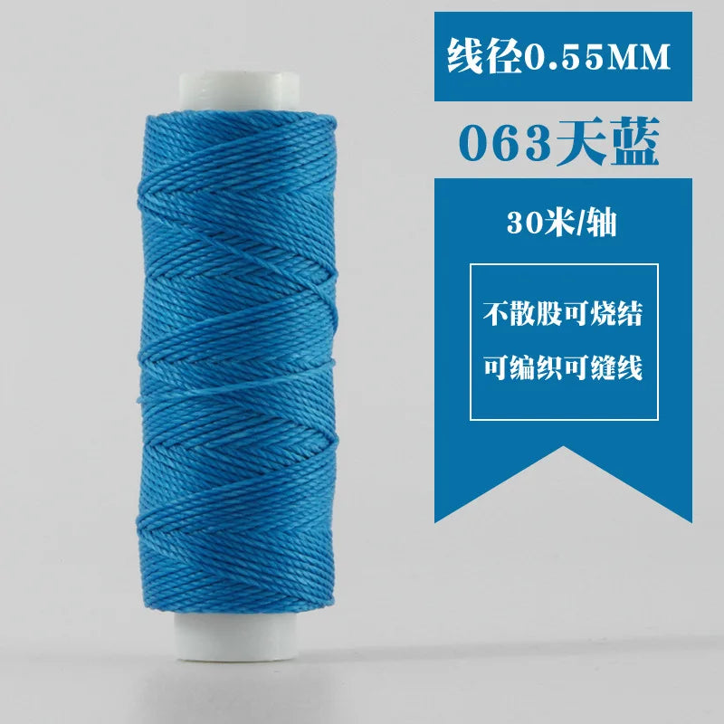 0.55mm Leather Waxed Sewing Thread For Hand Stitching Leather Cord DIY Bracelet Jewelry Making Round Waxed Line