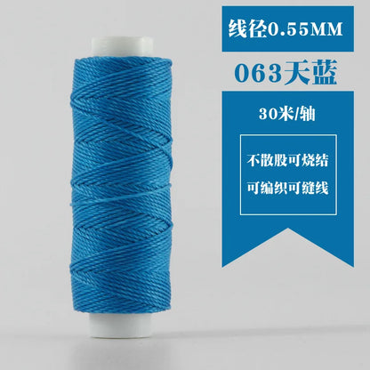 0.55mm Leather Waxed Sewing Thread For Hand Stitching Leather Cord DIY Bracelet Jewelry Making Round Waxed Line