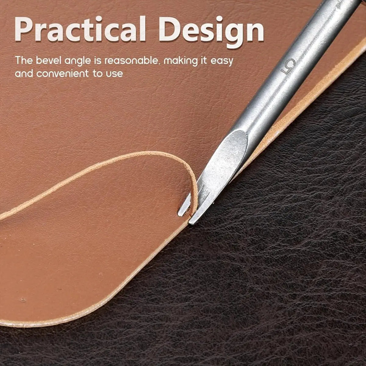 Reliable- Leather Edge Skiving Beveler Set, 2 Pcs Leather Working Tools for DIY Leathercraft, Sizes 1.0 mm & 1.5 mm