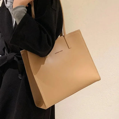 Women's Tote Bag Women Handbags Large Capacity Female Luxury High Quality PU Leather Simple Designer Shoulder Bag Сумка Женская
