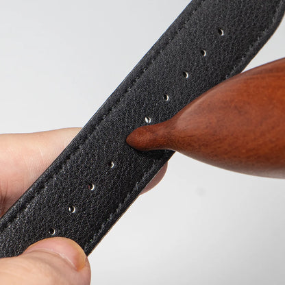 Solid Leather Edge Polishing Tool Professional Wooden Multiuse Light-Weight Leather Burnishing Tool DIY