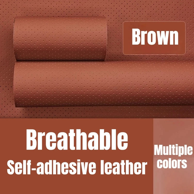 Perforated Breathable Faux Leather Self-Adhesive Leather Repair Sofa Patch Adhesive Tape Repair Car Seat Furniture Chair Repair