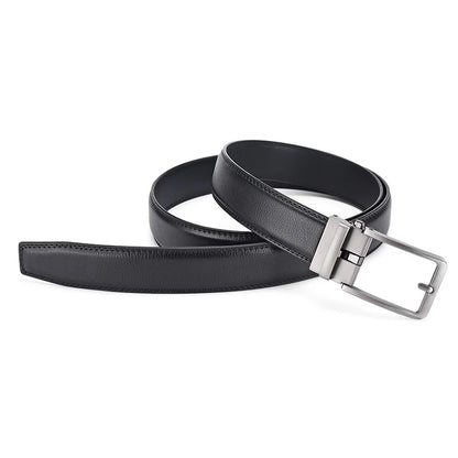 New Width 3.5cm Business Men's Belt Formal Real Leather Male Belt High Quality Metal Automatic Buckle Belt for Men Jeans Belt