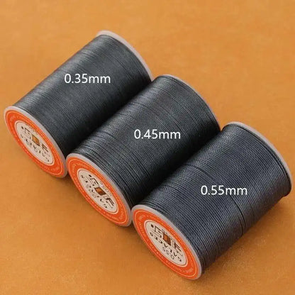 Hand High Quality Durable 0.35/0.45/0.55mm Leather Waxed Flat Wax Thread Cord For DIY Handicraft Tool Stitching Thread