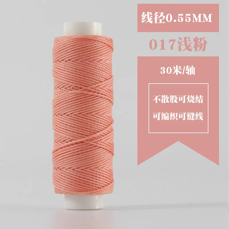 0.55mm Leather Waxed Sewing Thread For Hand Stitching Leather Cord DIY Bracelet Jewelry Making Round Waxed Line