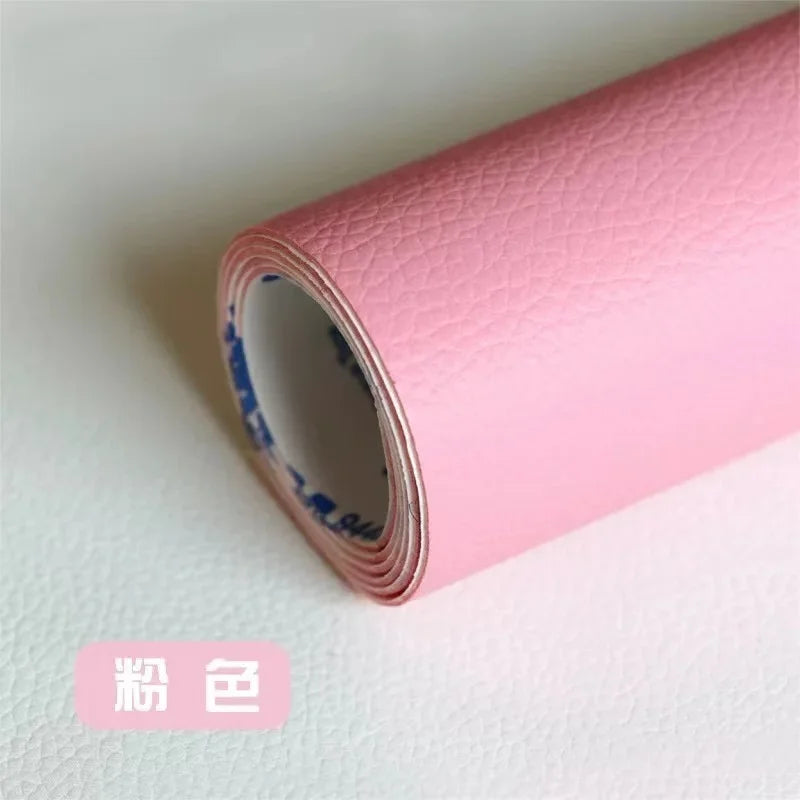 PU Artificial Faux Leather Self-adhesive Fabric for Upholstery Interior Car Seats Patches Bags Furniture Leatherette Fabrics