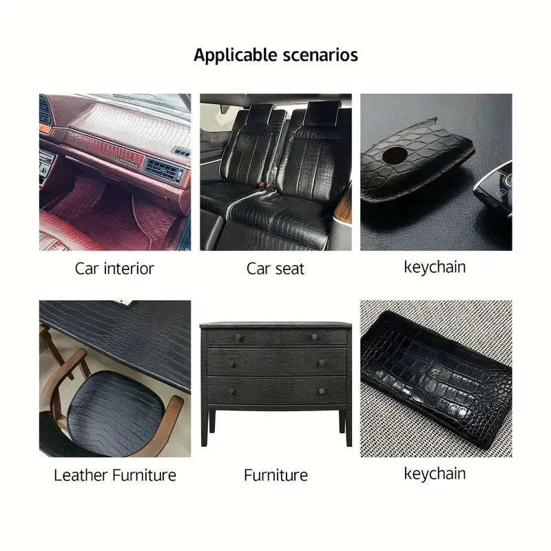Crocodile Texture Self Adhesive Artificial Leather Repair Patch Repairing Sofas Furniture Seats DIY Leather Synthetic Leather