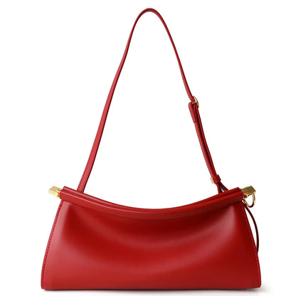 Women's Bags Genuine Leather Underarm Bag New Handbag Small Design High-End Clip Leather Simple Fashion Shoulder Bag Vintage