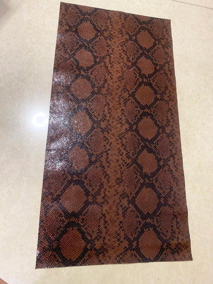 30x60cm Embossed Python Head Leather Cowhide Embossed Leather Handmade DIY Leather Handmade Leather Fabric Various Colors