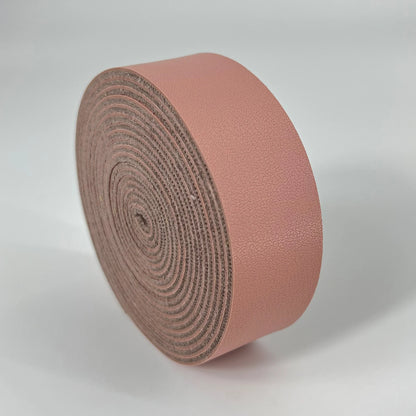 1 Roll of 2.5cm Wide Napa Texture Single Sided Synthetic Leather PU Strip 2mm Thickness for DIY Accessories Bag Strap Pet Collar