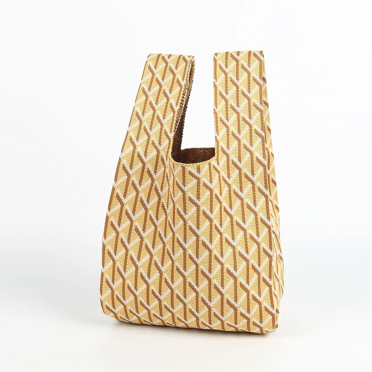 Women's Handbag Is Casual, Fashionable, Simple and Suitable for Commuting, with a Classic Striped Design That Is Versatile, Open and Breathable, Soft and Foldable for Easy Carrying, Wide Shoulder Strap for Easy Lifting, Suita
