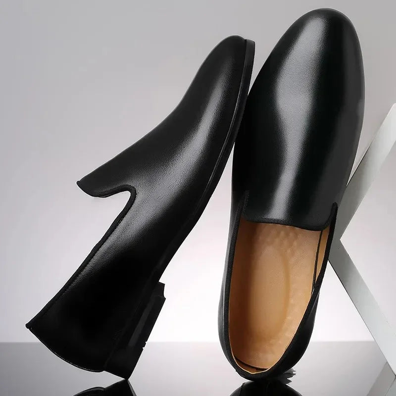 Men's Leather Casual Shoes New Exquisite Business Dress Shoe Fashion Loafers for Man Comfortable Platform Shoe Zapatos De Hombre