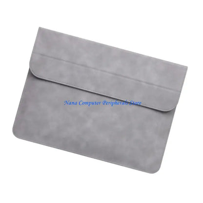 F68C Luxury 10/14/15inch Laptop Sleeve with Stand Full Leather Interior Shock Absorbing Padding Storage Travel Friendly