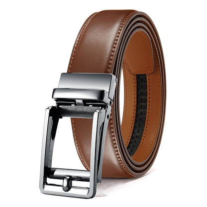 Men's Leather Belts Fashion Automatic Buckle PU Male Belts Luxury Business Designer Black Brown 115 125 135cm