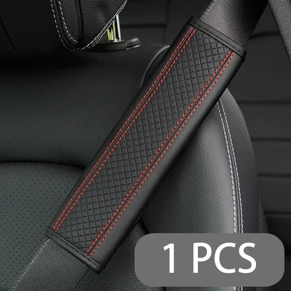 Car Accessories Seat Belt PU Leather Safety Belt Shoulder Cover Breathable Protection Seat Belt Padding Pad Auto Interior Access