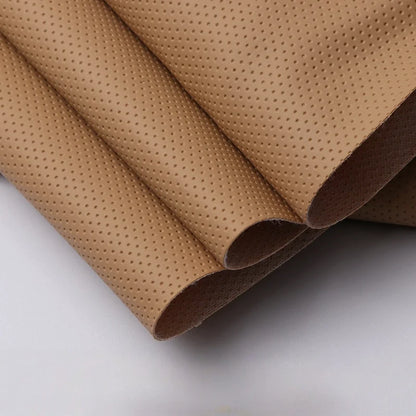 Perforated Leather Fabric Breathable Hole Punch Synthetic Leather Material for Furniture Sofa Car Seat Upholstery DIY Craft