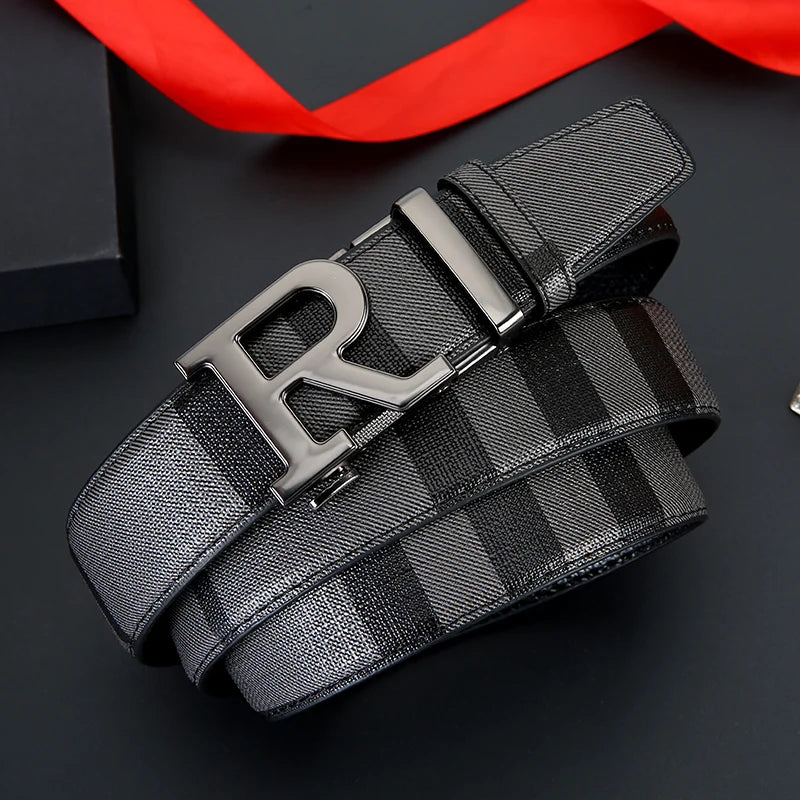 New Top material genuine leather cowhide men's belt, fashionable and versatile business belt for men luxury brand belts men