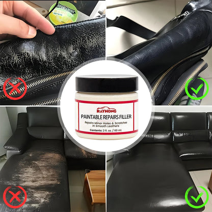 60ml Leather Filler Repair Compound Leather Restoration Cream Car Leather Conditioner Cleaner Car Repair Scratches Cracks