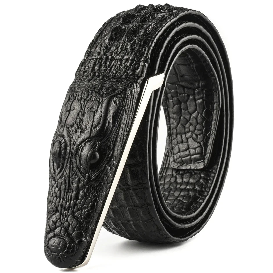 Plyesxale Brand Mens Belts Luxury Leather Designer Belt Men High Quality Ceinture Homme Crocodile Cinturones Hombre 2025 B2