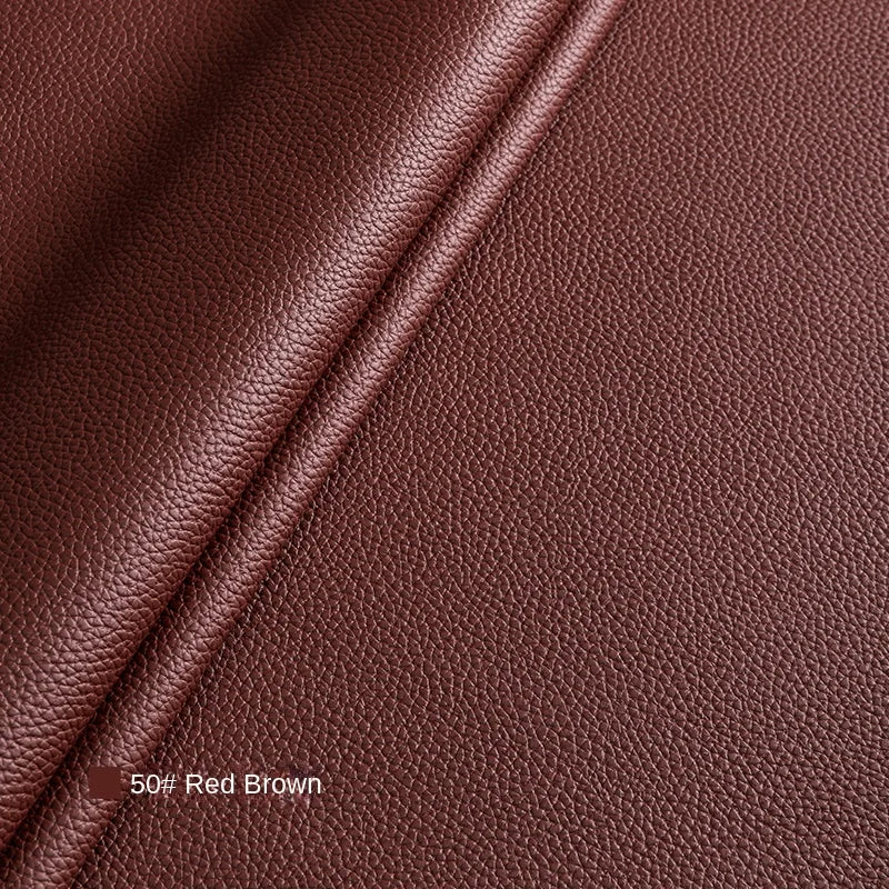 Litchi Textured PU Leather Fabric Thickened for Sofa Car Seats Designer Handmade Diy Sewing Material Cloth By The Meter