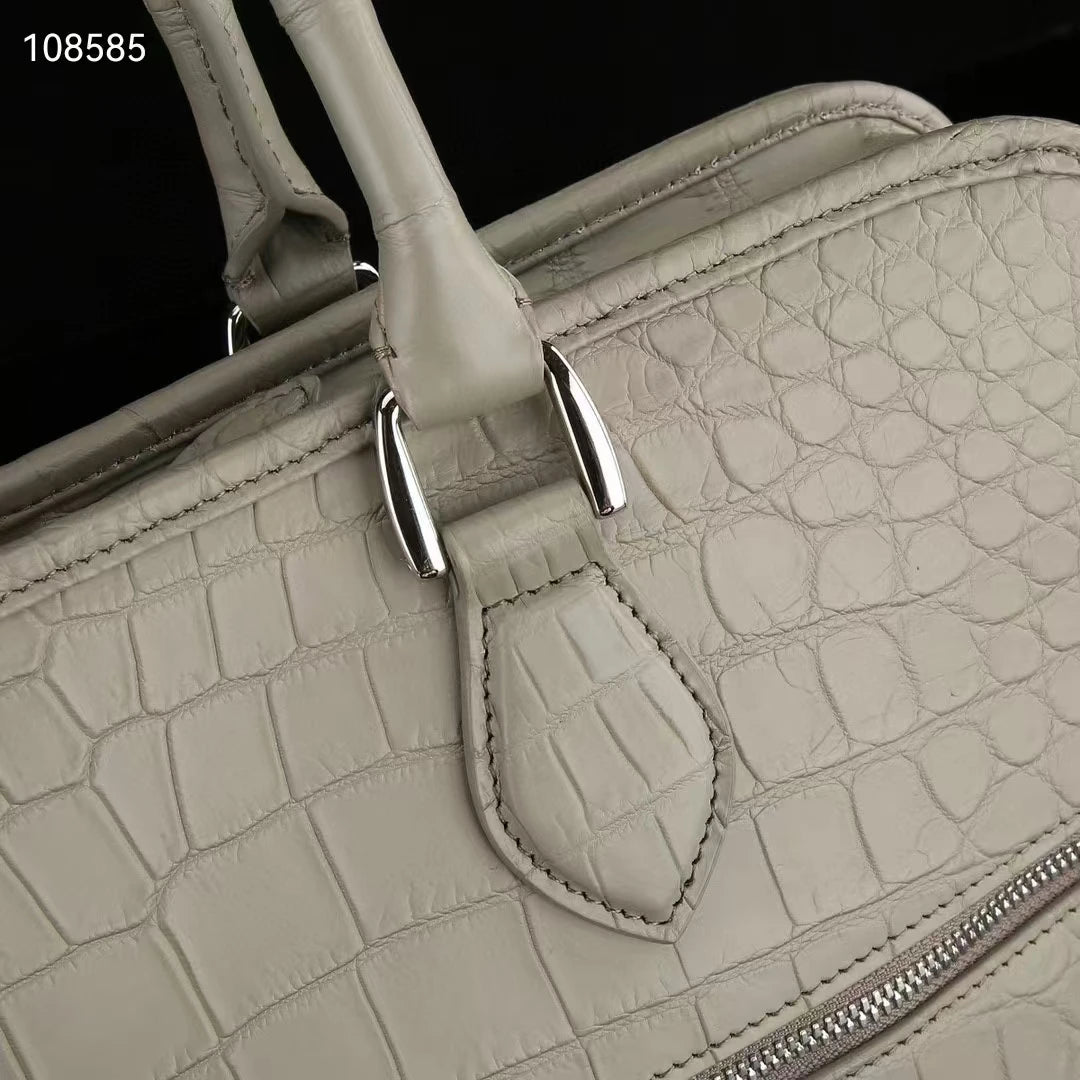 Luxury Men's Business Bag 2025 Latest Design Genuine Crocodile Leather Belly Skin Laptop Briefcase High-Quality Real Leather