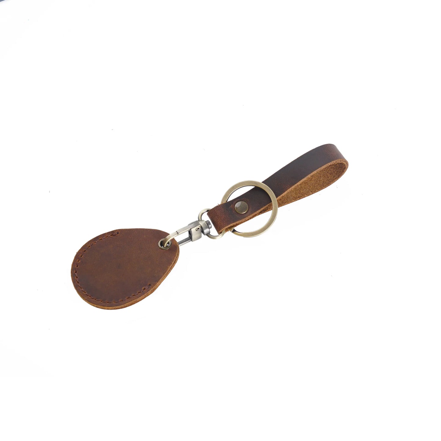 Leather Access Card Case Anti-lost Anti-fall Keychain Accessories, Leather Keychain Holder with Key Chain Ring