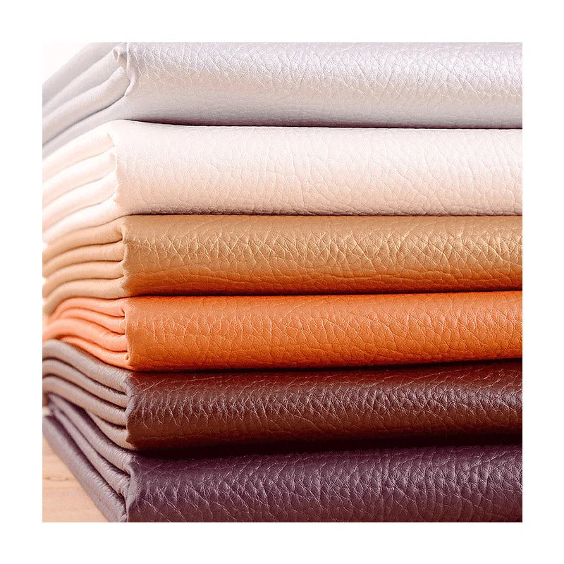 PU Litchi Grain Leather Fabric Waterproof Faux Leather Upholstery Material for Headboard Sofa Furniture DIY Craft
