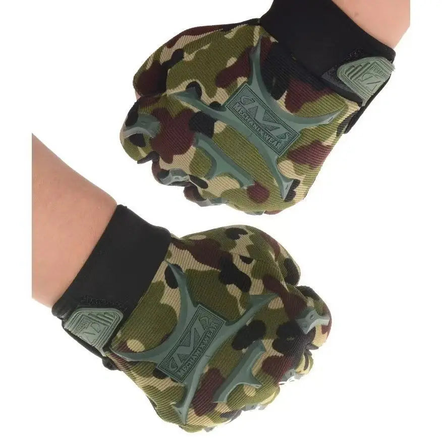 Sheepskin Leather Mesh Breathable Summer Fitness Sports Exercise Training Gym Gloves Multifunction Non-slip Tactical Gloves