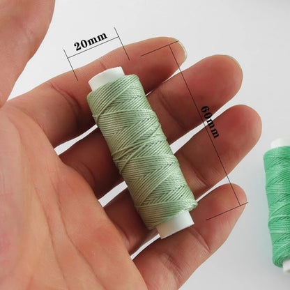 7PCS 0.55mm 30 Meters Leather Waxed Thread Cord For DIY Handicraft Tool Hand Stitching Thread Round Waxed Sewing Line