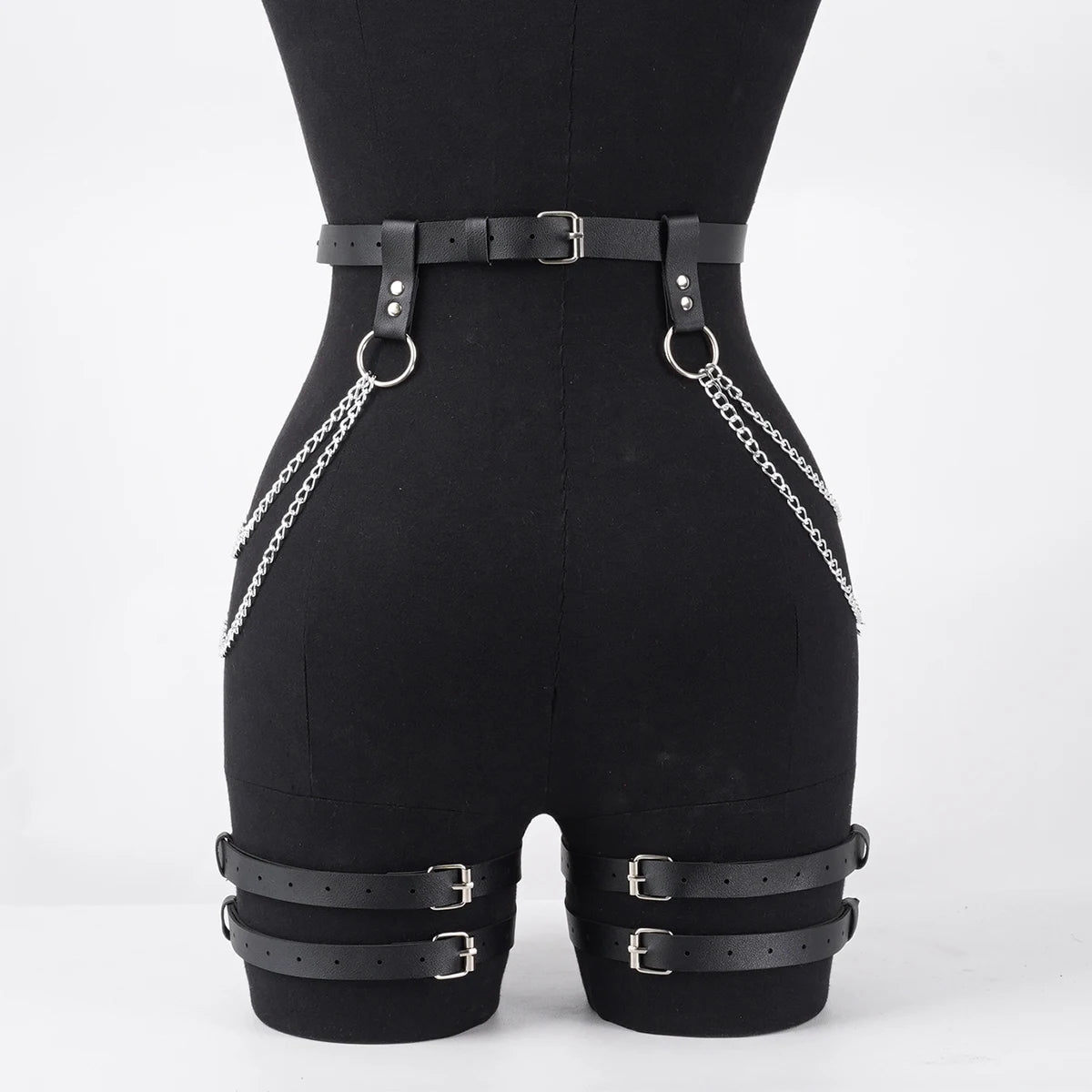 Women's Fashion PU Leather Belt Thigh Garter Tassel Chain Suitable for Daily, Holiday Party Dress Matching Accessories