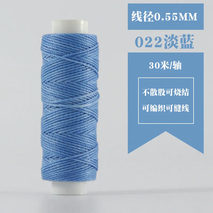 0.55mm Leather Waxed Sewing Thread For Hand Stitching Leather Cord DIY Bracelet Jewelry Making Round Waxed Line