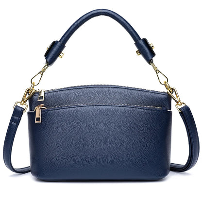 Leisure Genuine Leather Girl Motorcycle Bag Fashion Trend Female Messenger Bags Wallet High Quality Soft Leather Shoulder Bolsas