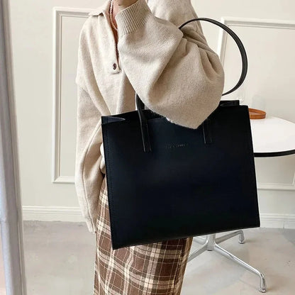 Women's Tote Bag Women Handbags Large Capacity Female Luxury High Quality PU Leather Simple Designer Shoulder Bag Сумка Женская