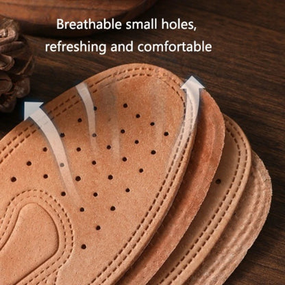 Leather Insoles for Men and Women Breathable Suitable for Summer Absorb Sweat Comfortable Thick Cowhide Sports Shoes