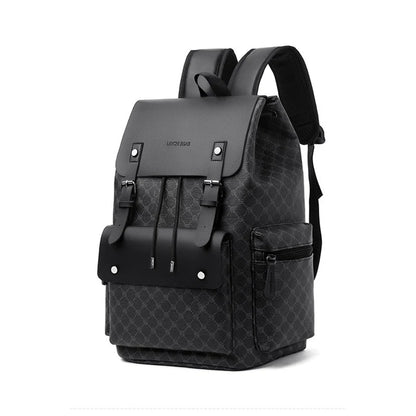 Fashion Men's Backpacks Soft PU Leather Travel Bags High Capacity Laptop Backpack for Student School Bag Male Gift