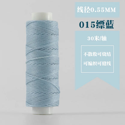 0.55mm Leather Waxed Sewing Thread For Hand Stitching Leather Cord DIY Bracelet Jewelry Making Round Waxed Line